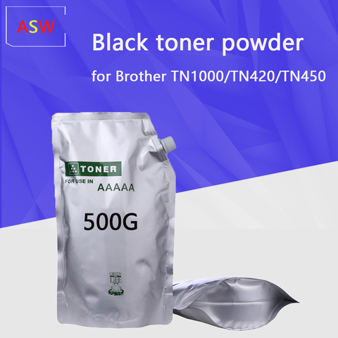 Poudre de Toner noir, 500G, Compatible avec l'imprimante Brother TN1000 TN1030 TN1050 TN1060 TN1070 tone HL-1110 1112 1202R ► Photo 1/4