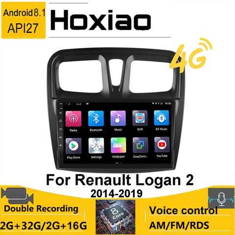 Autoradio Android, lecteur avec Navigation GPS, pour voiture Renault Logan 2 (2012-2022), Sandero 2 (2014, 2015, 2016, 2017, 2022) ► Photo 1/6