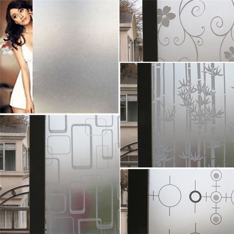 Verre dépoli Stickers muraux 2M x 45CM fenêtre porte intimité Film chambres salle de bains décor à la maison verre autocollant PVC givré Offre Spéciale 2022 ► Photo 1/6