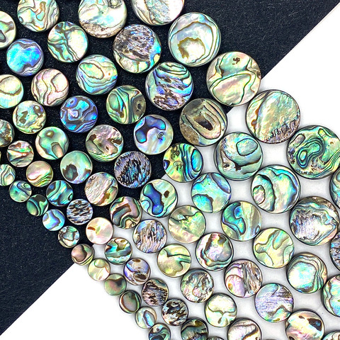 Perles en coquille d'ormeau en forme de disque, naturelles, pour la fabrication de bijoux, colliers, bracelets et boucles d'oreilles, accessoires de bricolage ► Photo 1/6