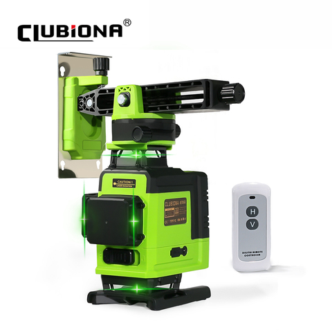 Clubiona IE16R puissant vert 16 lignes 4D niveau Laser télécommande Module allemand au sol et mural avec batterie Li-ion ► Photo 1/6