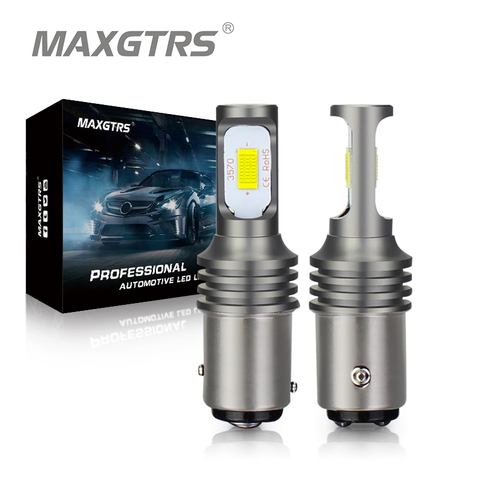 2 ampoules Led S25 1157 BAY15D P21/5W 2057 2357 7528 Canbus pour voiture, lumière blanche ► Photo 1/6