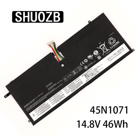 Batterie carbone pour ordinateur portable Lenovo ThinkPad X1, séries 3444, 3448 et 3460, 4ICP4/56/128, 14.8V, 46wh, SHUOZB, 45N1071 45N1070 ► Photo 1/6