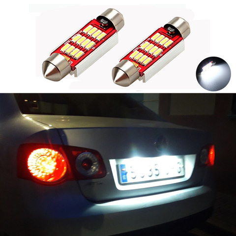 2 pièces Canbus Festoon 36mm LED ampoule C5W 4014 SMD lampe voiture plaque d'immatriculation lumières pour Volkswagen VW Golf 3 4 5 6 Passat B6 B5 3c Polo ► Photo 1/6