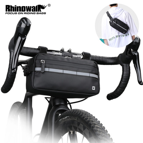 Rhinowalk 2022 nouveau guidon sac vélo sacs cadre sacoche étanche multifonction Portable sac à bandoulière vélo accessoire ► Photo 1/6