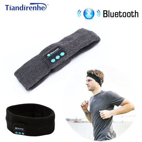 Tiandirenhe sans fil Bluetooth sommeil casque bandeau chapeau doux chaud sport casquette intelligente haut-parleur intelligent casque stéréo avec micro ► Photo 1/6