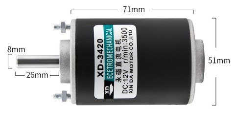 Moteur Miniature à vitesse réglable 12V, 3500 tr/min ou 24V, 7000 tr/min, courant continu, 30W, moteur à vitesse positive et négative ► Photo 1/3