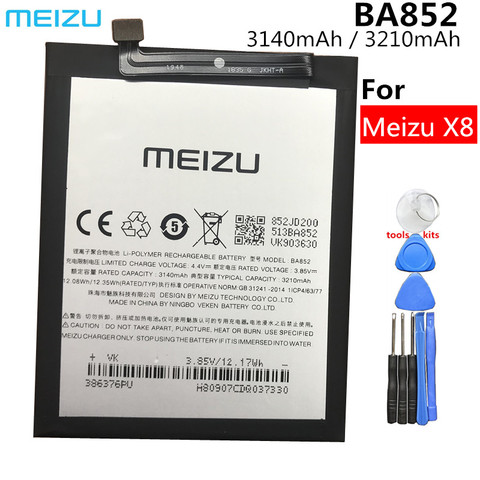 Meizu 100% batterie originale de haute qualité 3210mAh BA852 pour téléphone portable Meizu X8 ► Photo 1/2