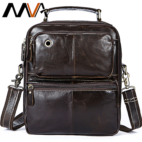 MVA – sac à main en cuir véritable pour hommes, sacoche Vintage, à bandoulière, poignée, 8951 ► Photo 1/6
