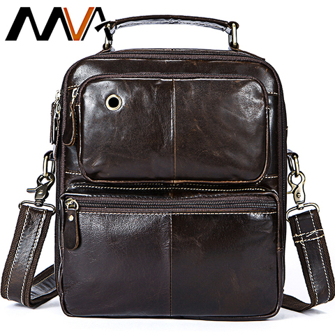 MVA – sac à main en cuir véritable pour hommes, sacoche Vintage, à bandoulière, poignée, 8951 ► Photo 1/6