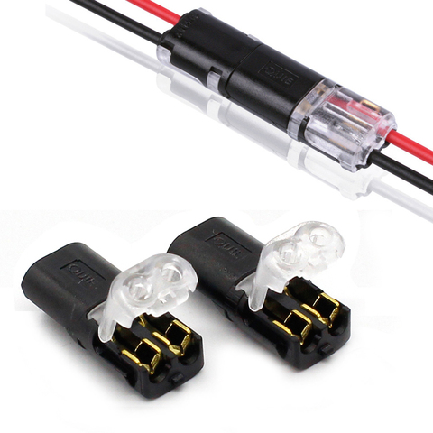 2pin fil connecteur enfichable épissure câble électrique sertissage bornier 2 voies facile pour led bande 22-20AWG voiture connecteur ► Photo 1/6