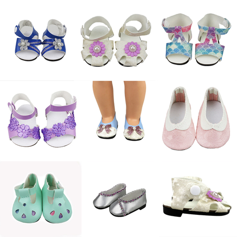 Sandales de 17 pouces et 43cm, chaussures pour bébés, accessoires pour Festival d'anniversaire ► Photo 1/6