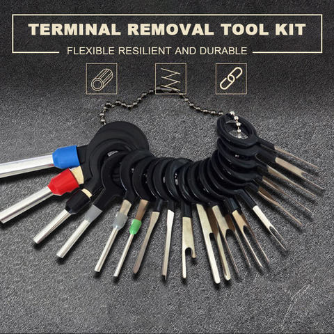 Kit de retrait d'éjecteur de Terminal, 11/ 18/21/26 pièces, connecteur à sertir pour câblage de voiture, extracteur de broche, outils professionnels de réparation ► Photo 1/6