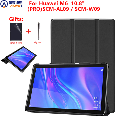 Coque pour Huawei Mediapad M6 10.8 étui pour tablette pour Huawei 10.8 PRO SCM-AL09/W09 support Folio housse de sommeil coque antichoc ► Photo 1/6