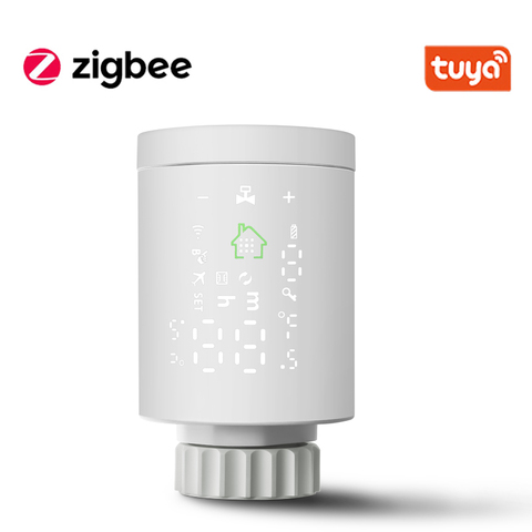 Tuya Smart ZigBee actionneur de radiateur Thermostat Programmable vanne de radiateur thermostatique Support de régulateur de température Alexa ► Photo 1/6