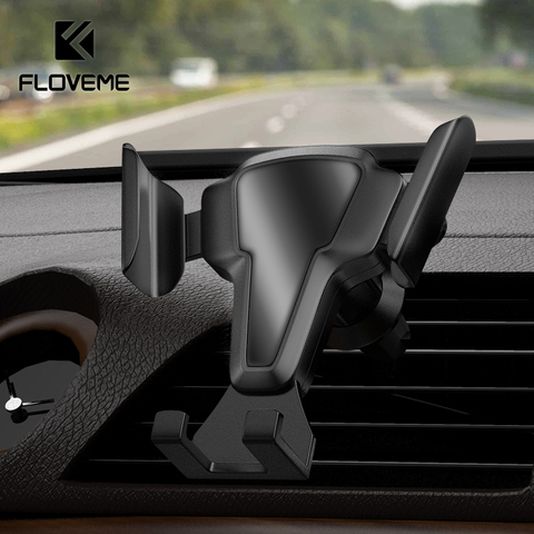 FLOVEME support pour téléphone de voiture Auto-Lock voiture évent pince de montage support de téléphone Mobile pas de gravité magnétique support pour téléphone Mobile universel ► Photo 1/6