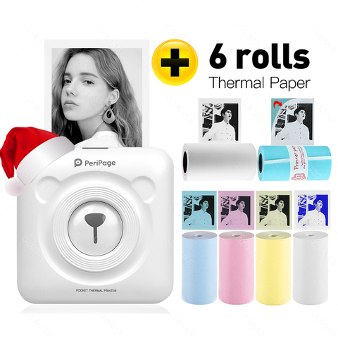 PeriPage – Mini imprimante photo thermique sans fil, Bluetooth, portable, système d'impression de poche pour papier de 58 mm, compatible Android/iOS ► Photo 1/6