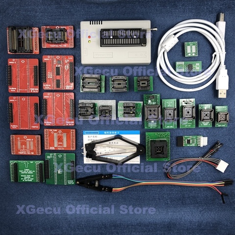 Prise noire V10.27 XGecu TL866II Plus prise en charge du programmeur USB 15000 + IC SPI Flash NAND EEPROM MCU remplacer TL866A TL866CS + 26 pièces ► Photo 1/6