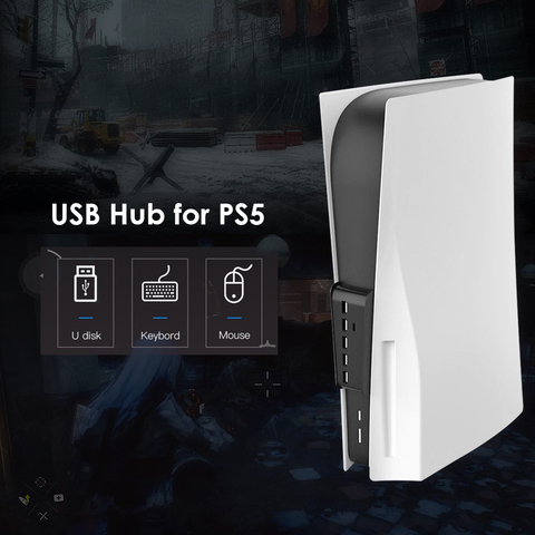 Pour adaptateur de moyeu USB PS5 6 Ports USB 3.0 USB A TYPE-C 3.1 séparateur d'extension Hub USB Super vitesse 3.0 pour Console PlayStation 5 ► Photo 1/6