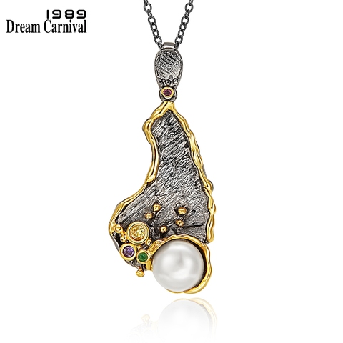 DreamCarnival1989 nouvelle Collection gothique pendentif collier pour femmes blanc perle & Colora Zircon fête bijoux de mode chaude WP6673 ► Photo 1/6