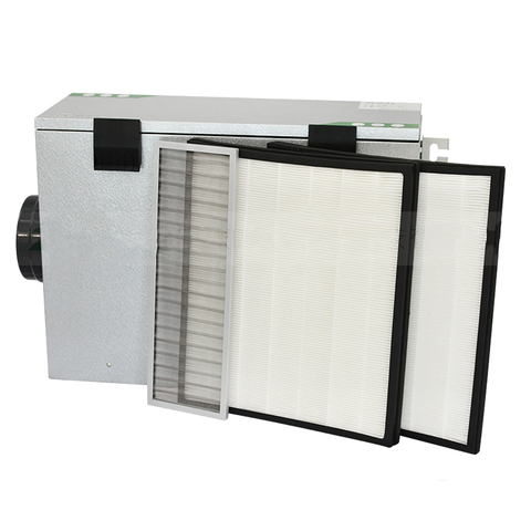 HVAC ventilation air purification box 150mm/100mm air purifier double high efficient HEPA filter ► Photo 1/5