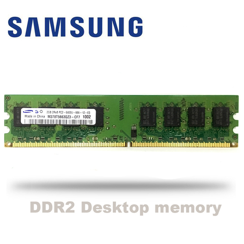Samsung – mémoire de serveur d'ordinateur de bureau, modèle DDR2, capacité 1 go 2 go, fréquence d'horloge 667/800/5300/6400s, RAM, DIMM, 667/800 Mhz ► Photo 1/1