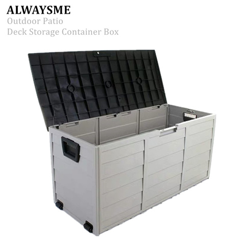 ALWAYSME – boîte de rangement intérieure/extérieure, conteneur et siège pour coussins de Patio et outils de jardinage ► Photo 1/6