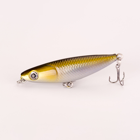 1 pièces 4.5CM 2g flottant Mini crayon de pêche leurre manivelle Minnow Popper haut eau dur leurre appât de pêche ► Photo 1/5