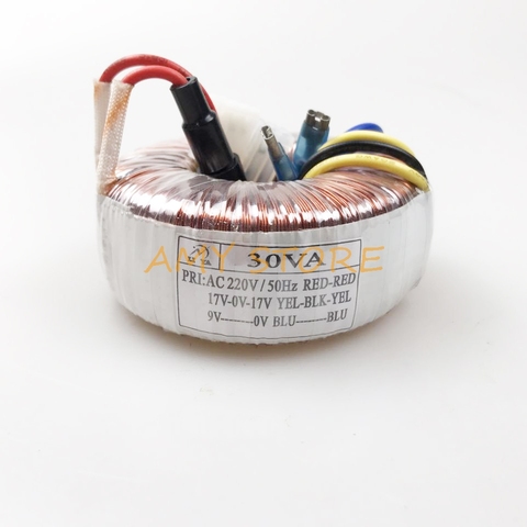 30W 30VA Transformateur Toroïdal 220V 50Hz Entrée 17V-0-17V 9V Sortie Amplificateur Audio X-5 Préampli ► Photo 1/4