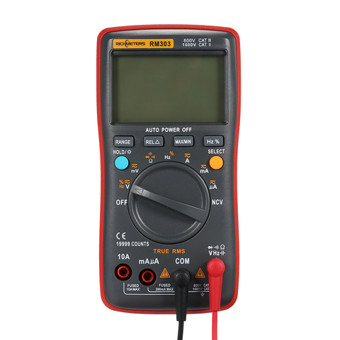 Multimètre numérique RM303, True-RMS, 19999 points, fréquence NCV, mise hors tension automatique, tension AC DC, ammètre, courant Ohm ► Photo 1/6