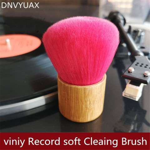 1PC manche en bois brosse de nettoyage doux brosse nettoyant pour vinyle LP lecteur accessoires ► Photo 1/6