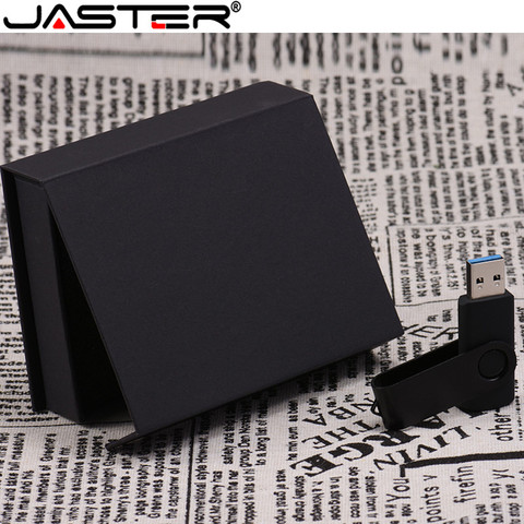 JASTER – clé USB 2.0 rotative, 4 go/128 go, logo personnalisé OEM, noir/blanc, lecteur Flash, (articles sympas pour les affaires) ► Photo 1/6