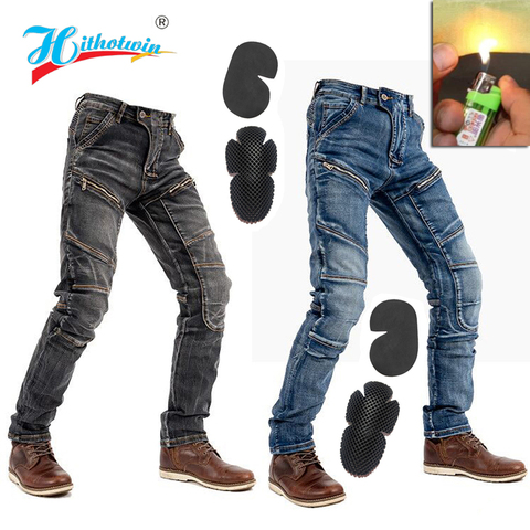 Aramide – pantalon de Moto pour hommes, jean de protection, pour randonnée, pour Motocross, Hi-04 ► Photo 1/6