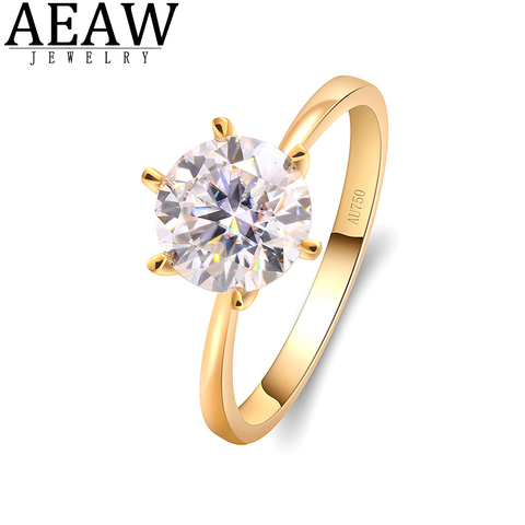 2.0ct 8mm DE couleur poire coupe Moissanite bague DE fiançailles véritable 14k or jaune bague Fine pour les femmes ► Photo 1/1