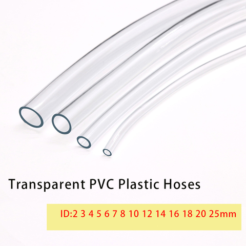 Pompe à eau Flexible en plastique PVC Transparent, 1M/3M ID 2 3 4 5 6 8 10 12 14 16 18 20 25mm, sans odeur, Tube de haute qualité ► Photo 1/5