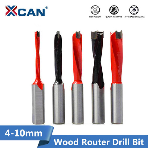 XCAN 1pc 4-10mm gauche/droite Rotation bois Forstner forets routeur Bit ligne forage 2 flûte bois trou Cutter routeur foret ► Photo 1/6