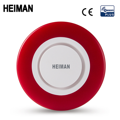 HEIMAN-sirène Z wave alarme flash lumière stroboscopique | Haut-parleur sonore Zwave 95dB pour maison intelligente Z wave, sécurité système de cambrioleur ► Photo 1/6