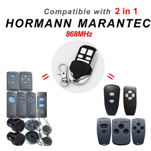 télécommande portail HORMANN Remote Control telecommande hormann 868 HS2 HS4 HSE4 HSM4 868 HSM2 Marantec ouvre-porte de Garage numérique 302 Clone de télécommande pour D384 D382 chargeur manuel 868MHz ► Photo 1/6