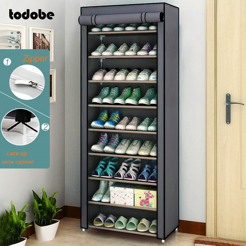 Multi-couche Simple armoire à chaussures bricolage assemblé peu encombrant chaussure organisateur étagère maison dortoir rangement placard anti-poussière chaussures étagère ► Photo 1/6