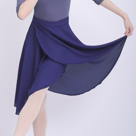 Longue jupe de Ballet enveloppée en mousseline pour adultes, Tutu, jupe de ballerine, tenue de danse, à lacets ► Photo 1/6