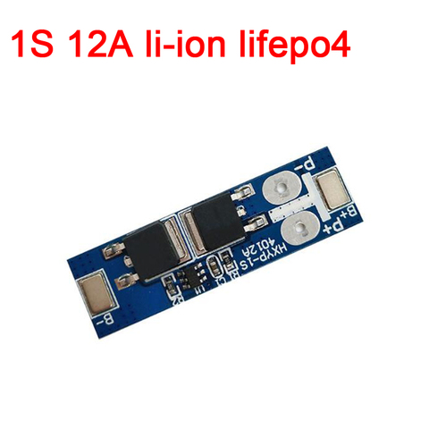 1S 12A 3.7v li-ion 3.2V lifepo4 BMS 18650 BMS PCM carte de protection de batterie bms pcm pour 1s cels batterie cellule ► Photo 1/2
