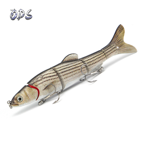Leurre en plastique ABS composé de 5 sections, appât artificiel de type poisson nageur idéal pour la pêche en mer, 40g, 165mm ► Photo 1/5