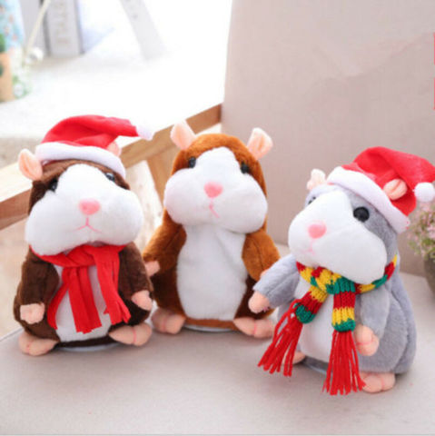 Jouets pour enfants enfant en bas âge enfants bébé intelligent en peluche Hamster mignon son parler marche hochant la tête en peluche enregistrement jouet électrique cadeau de noël ► Photo 1/6