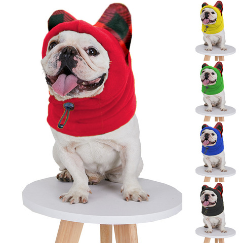 Animal de compagnie chien chapeau chaud agneau en peluche tête ensemble mignon chien chat personnalité couvre-chef accessoires hiver en plein air Protection froide casquette accessoire ► Photo 1/6