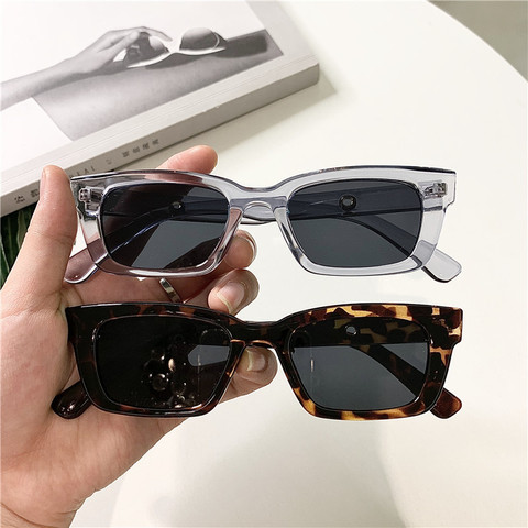 2022 nouveau femmes Rectangle Vintage lunettes de soleil marque concepteur rétro Points lunettes de soleil femme dame lunettes chat oeil pilote lunettes ► Photo 1/6