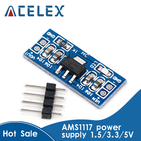 AMS1117 1.2V 1.5V 1.8V 2.5V 3.3V 5V module d'alimentation AMS1117-5.0V module d'alimentation AMS1117-3.3V ► Photo 1/6