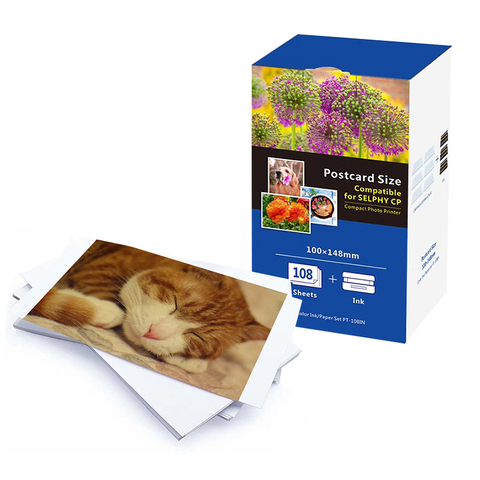 Papier Photo 6 pouces pour imprimante Photo Canon, plusieurs styles, pour série CP CP900 CP910 CP1200 CP1300 CP1000 CP800 CP810 CP820 ► Photo 1/6