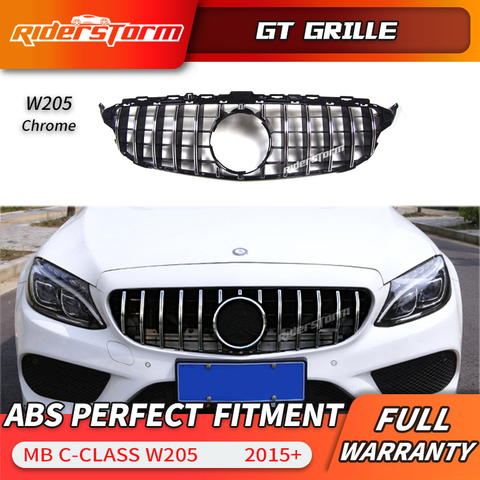 Grille GT pour w205 Gt grille avant GTR pour c205 c180 c200 c250 c300 c43 2015 + 2022 + 2022 Grille de course avant ► Photo 1/5