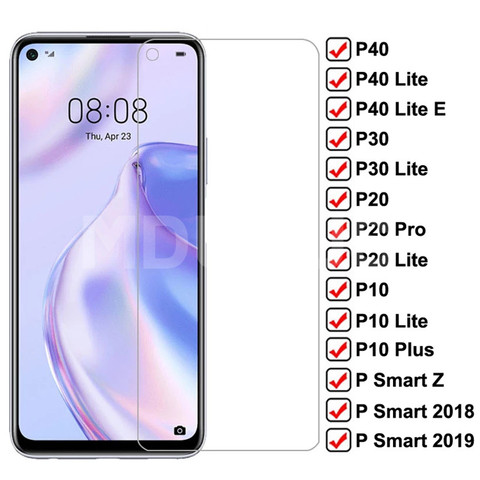 Protecteur d'écran 9H, Film en verre trempé Anti-éclatement pour Huawei P30 P40 Lite E P20 Pro P10 Plus P Smart Z 2022 ► Photo 1/6
