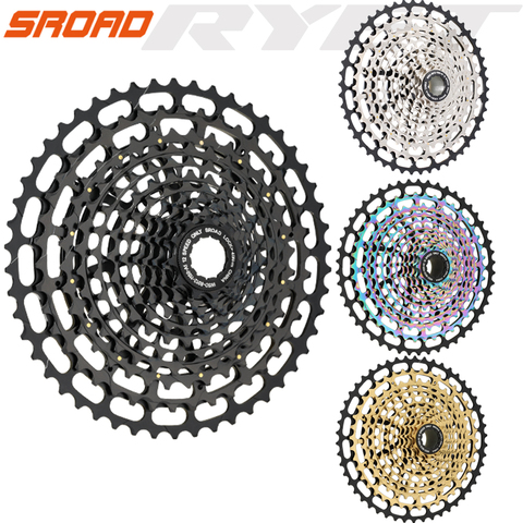 2022 Sroad 11-50T 12 s Cassette 12 vitesses vélo Cassette 12v CNC vélo roue libre convient à Shimano Super léger CNC 4 couleurs Cassette ► Photo 1/6